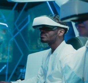 Person with VR Headset on