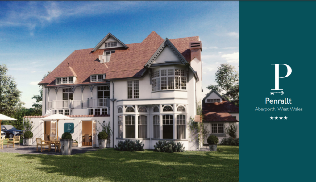 Penrallt Hotel exterior CGI cameo view showing building facade and grounds