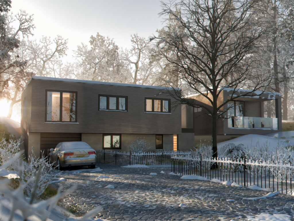 Winter Scene – Seasonal Exterior Property CGI