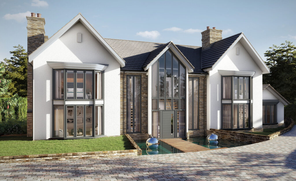 large detached house - 3D architectural visualisation