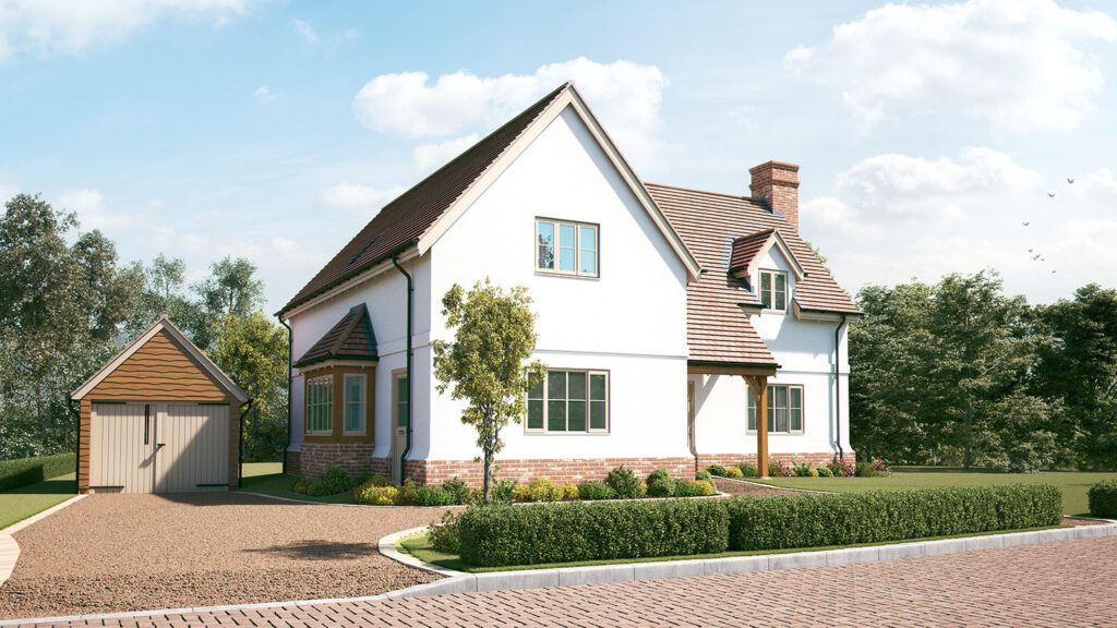 Detached Home CGI for KW Bell homes -3D architectural visualisation Herefordshire