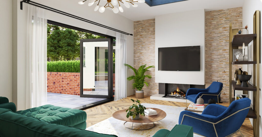 Interior CGI of a living room