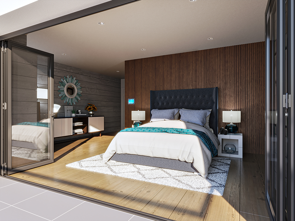 CGI of a master bedroom