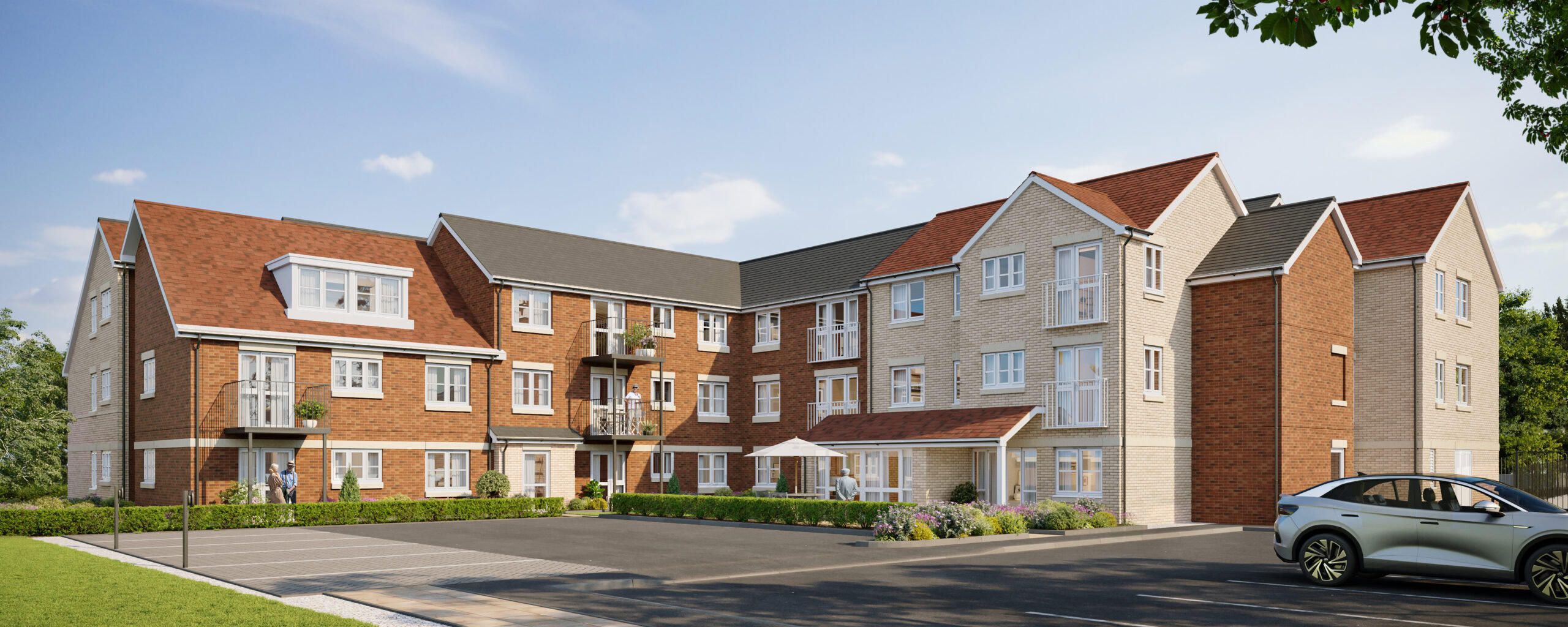 Churchill Living, Haverhill — rear elevation CGI