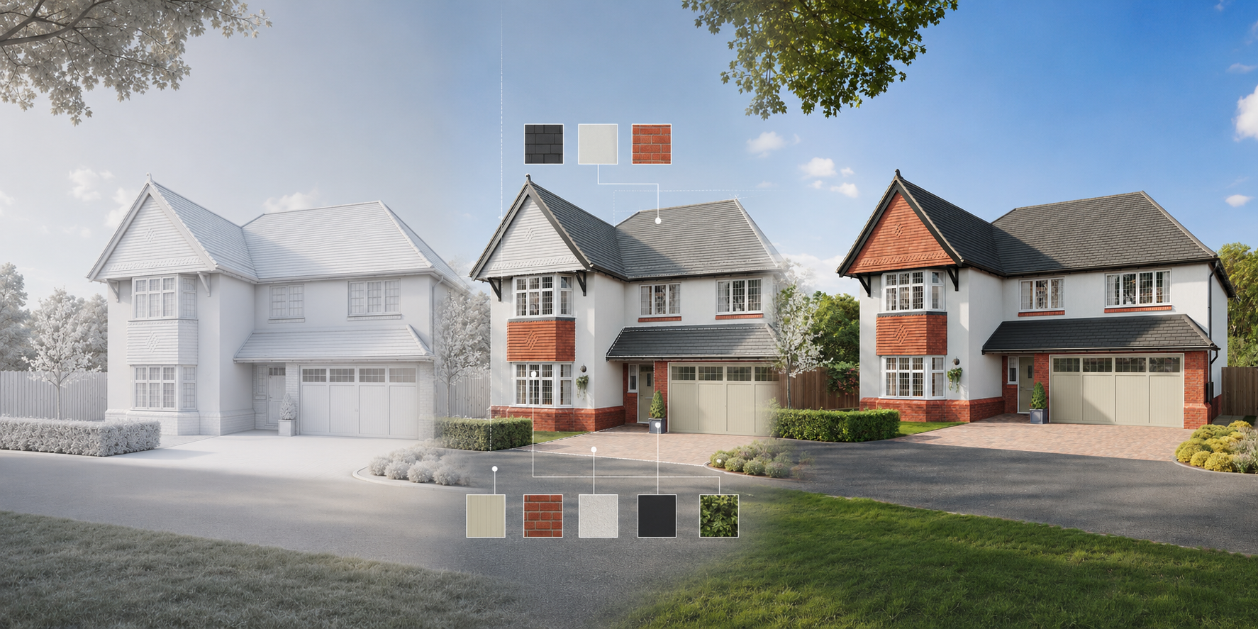 Exterior CGI process example by The Pixel Workshop
