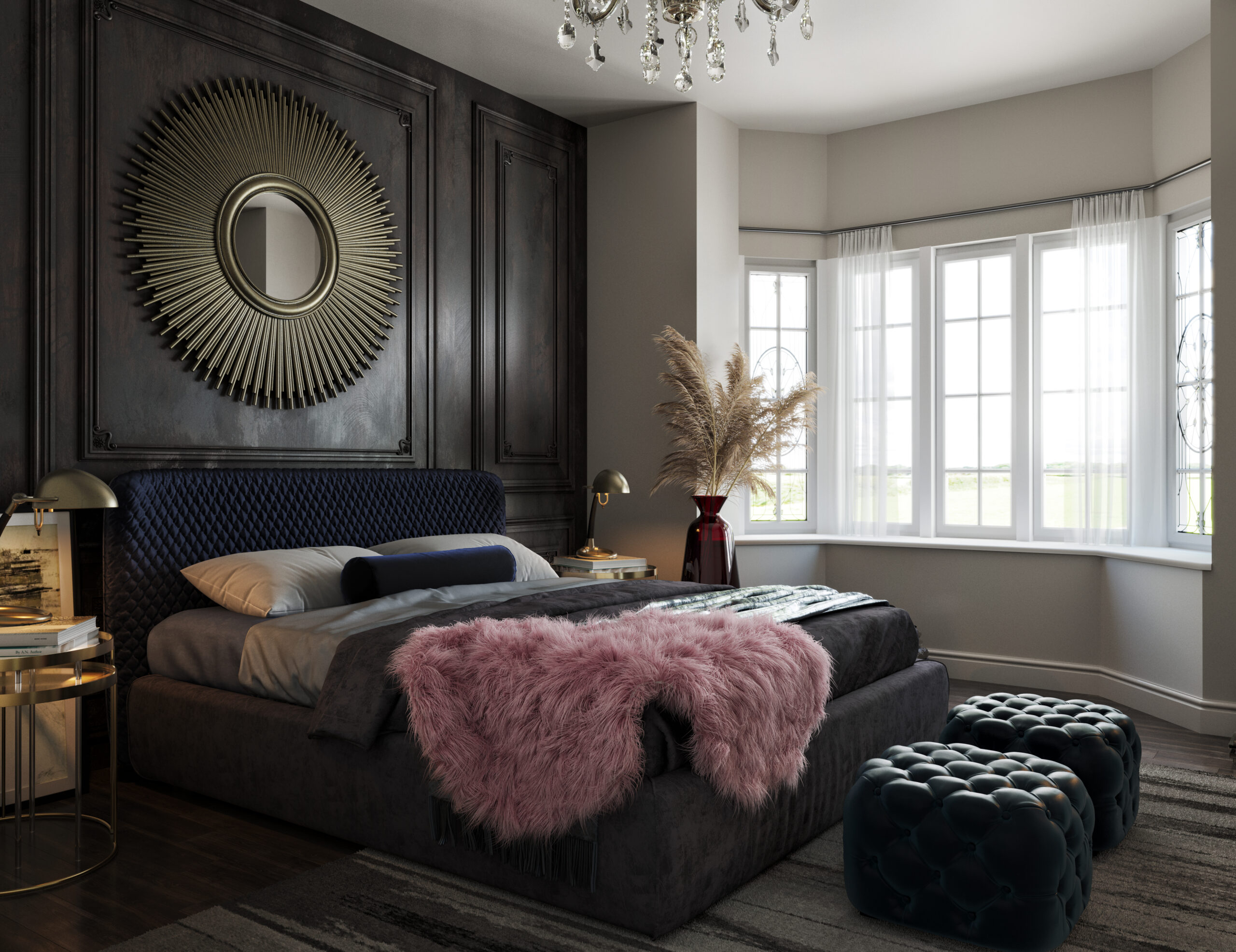 Colour drenched interior with a single saturated hue